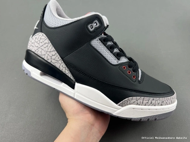 Official Maikesneakers Cement DN3707-010 Air Jordan Black 3 0716